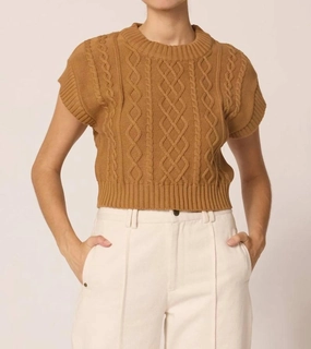 Gigi Sweater In Tan Relaxed Layers