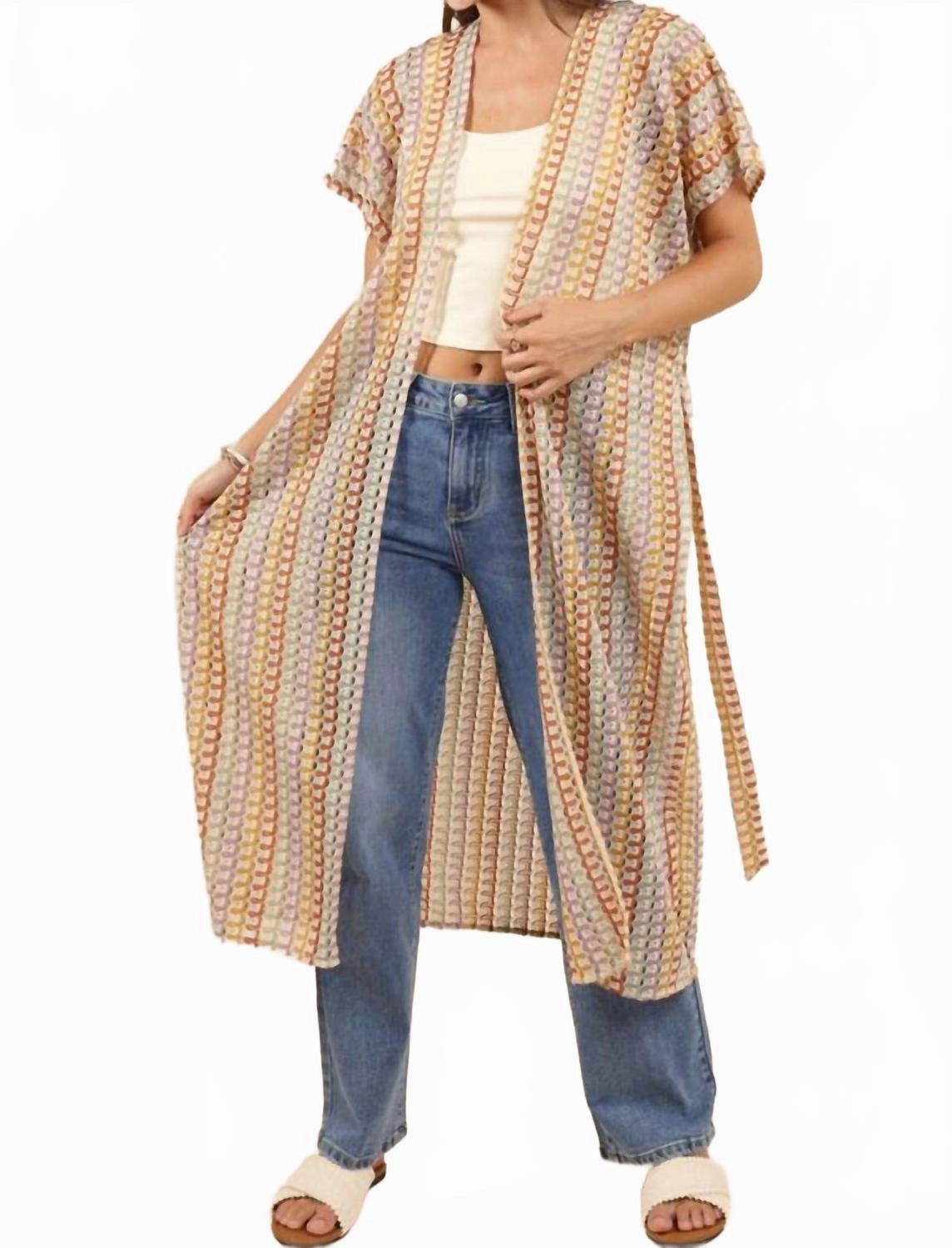 Gilded Sky Kimono In Multi Casual Vibes