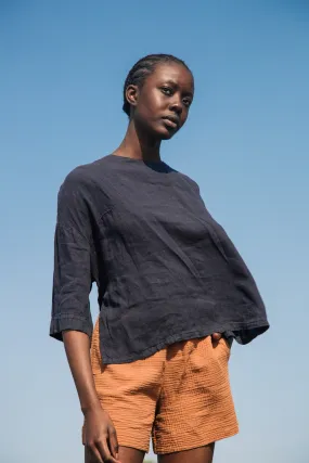 Easy Wear Gilma Organic Cotton Shorts in Pecan by HANNAH BEAUMONT