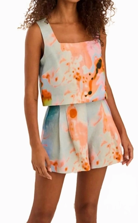 Catalina Short In Lava Lamp stripe design Gym Wear