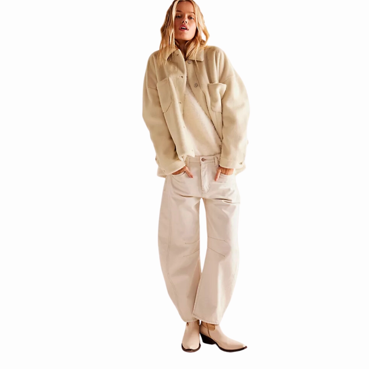 Good Luck Mid-rise Barrel Milk Relax Mode Style Neutral