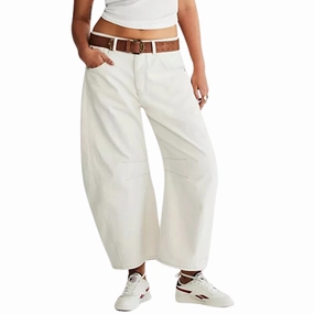 Youth Style Weekend Style Rainy Day Good Luck Mid-rise Barrel Milk