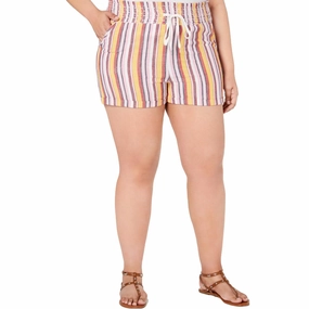 Juniors Womens Plus Cotton Dress Shorts Preppy Style Rough texture