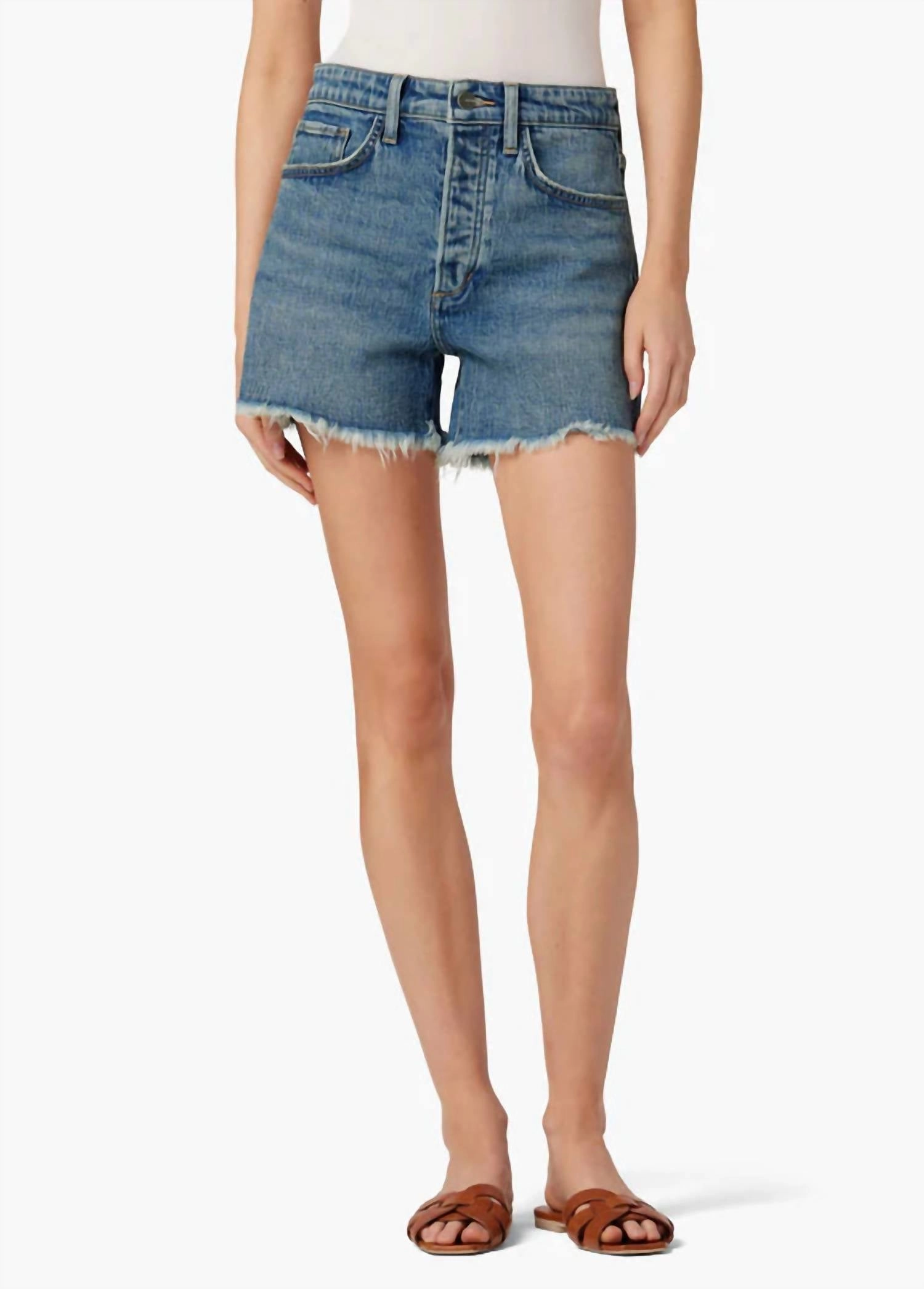 Not Your Babe Jessie Denim Shorts hypoallergenic rhinestone accents