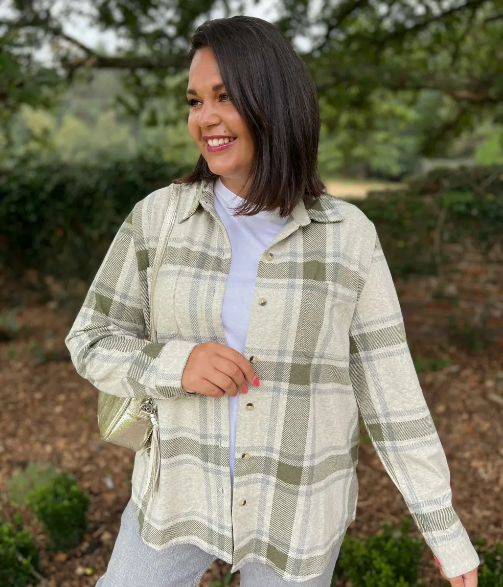 Green Check Soft Jersey Shirt AntiSlipGrip