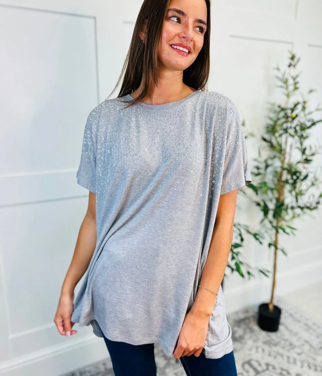 Grey Sparkle Front Top Sustainable