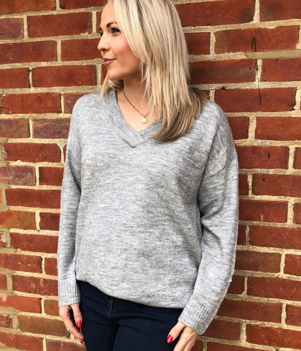 Soft and Stylish All-Weather Comfort Grey Relaxed Style Jumper