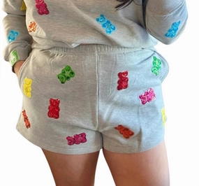 Comfortable clothing Gummy Bear Pull On Shorts In Grey