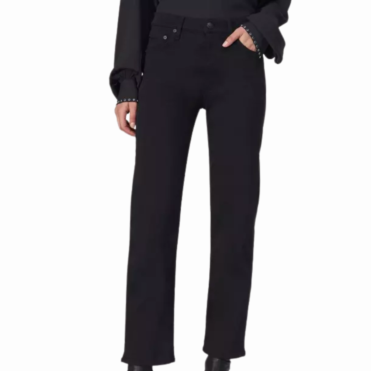 Modern Fit Harlow Mid-Rise Ankle Straight Black