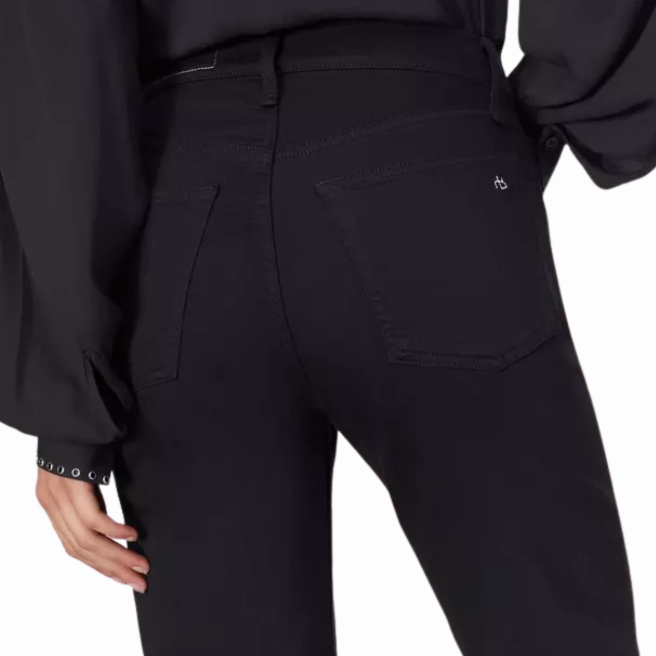 Harlow Mid-Rise Ankle Straight Black Morning Ready Clean Silhouette