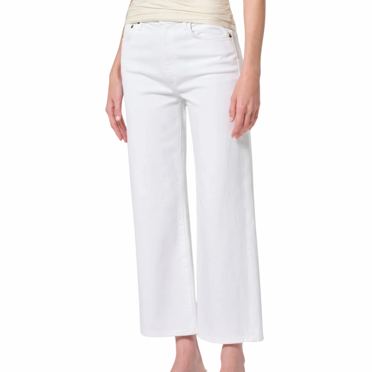 Everyday Confidence Night Out Daily Wear Harper Crop Jeans Sour Cream