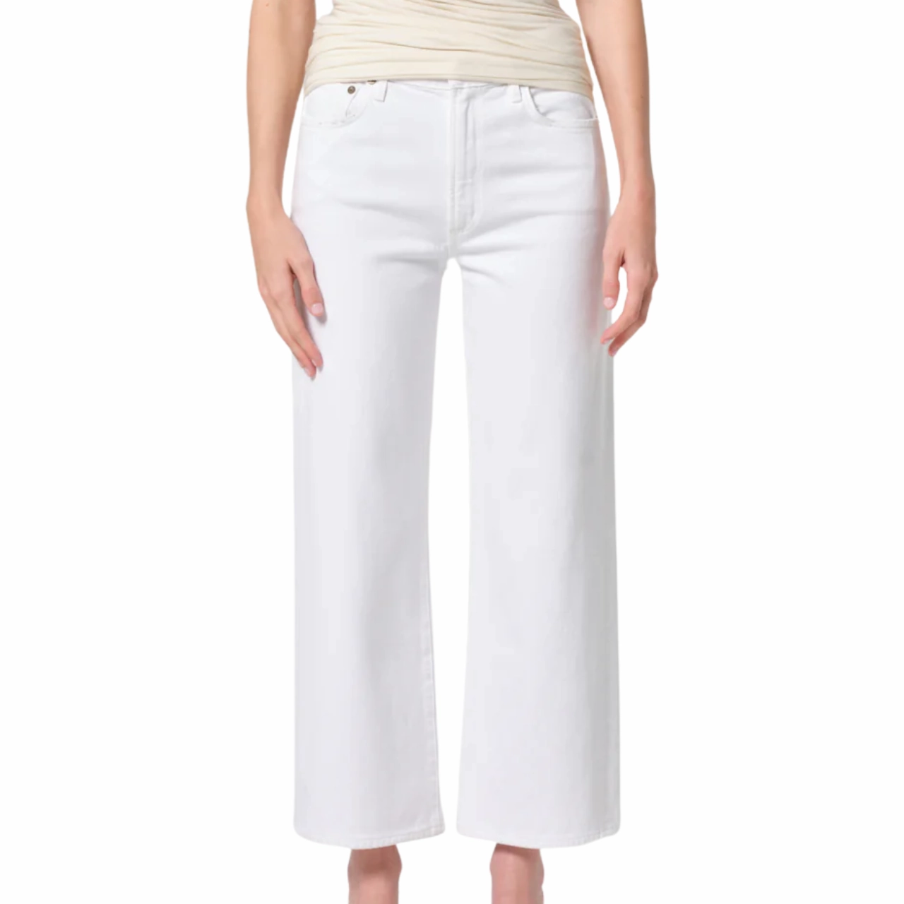 Harper Crop Jeans Sour Cream Minimalist Traveler Gear Bold Look