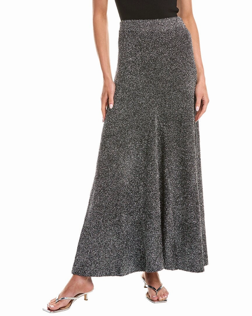 Helmut Lang Lurex Sweater Skirt Recycled Material Twist Knot Details