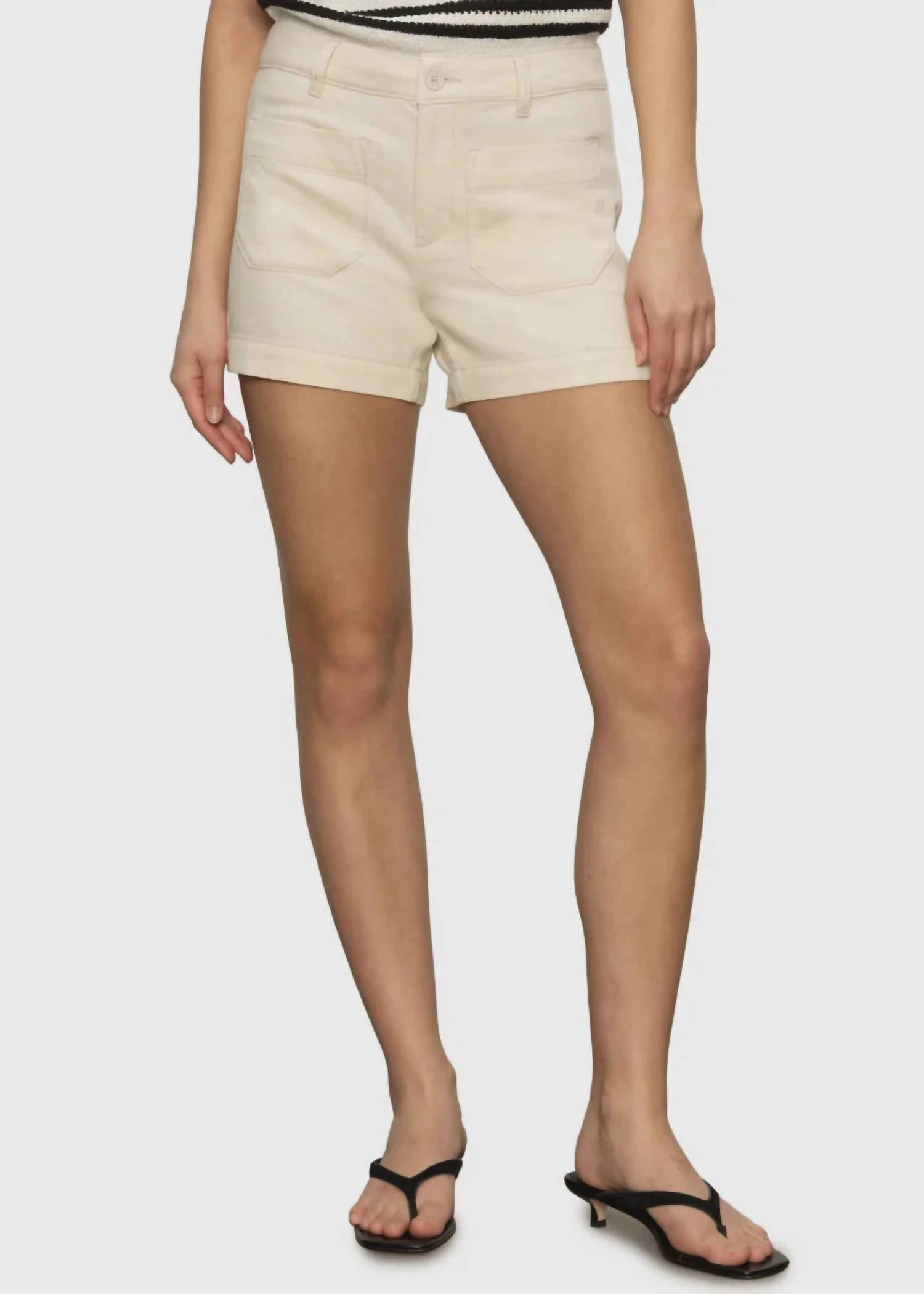 Soft Marine Short In Macrame Tailored Design