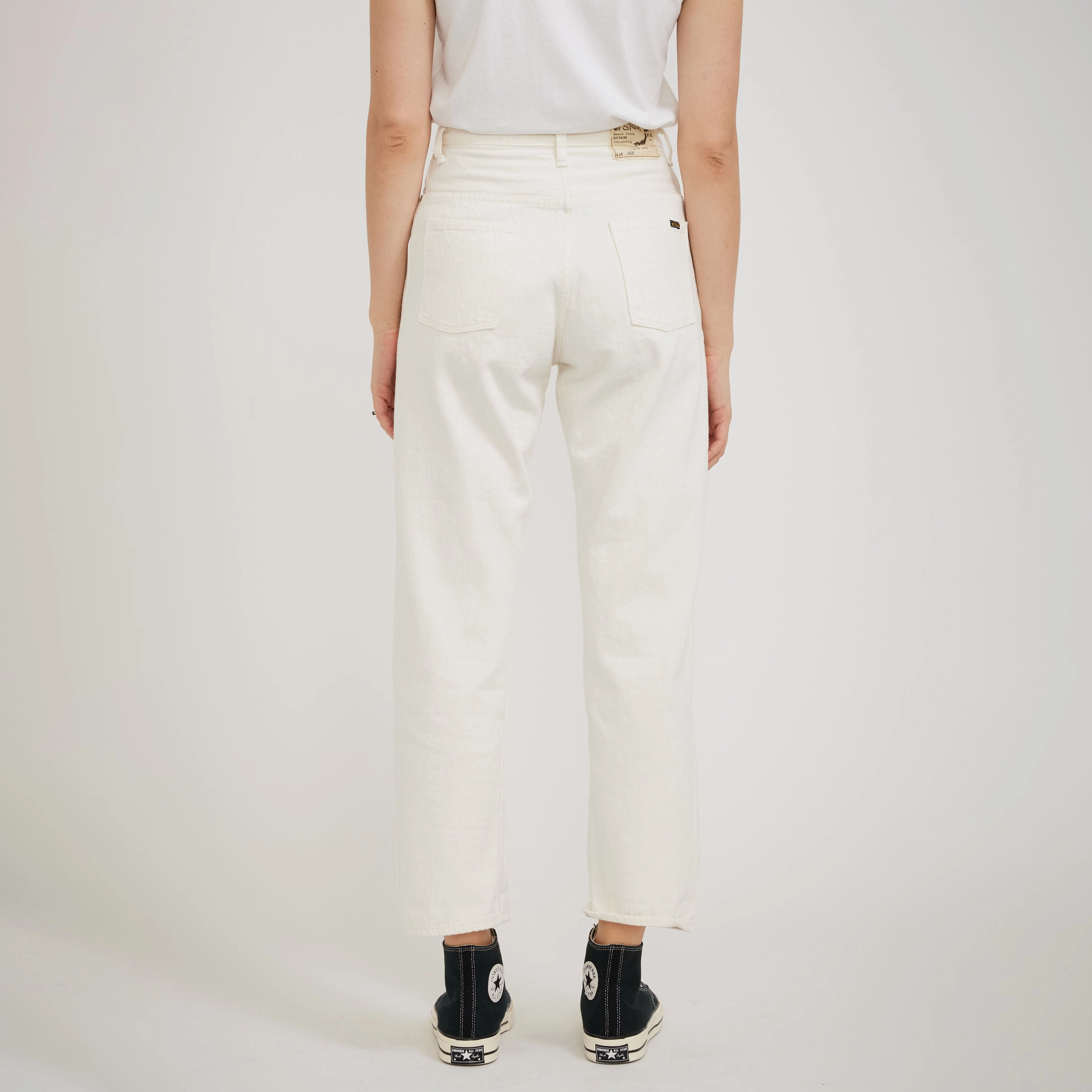 High Waist Original Selvedge White (Jasmin) Traveler Gear Sustainable Sunny Vibes Vibrant Relaxed Style