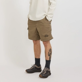 Hiking Club Ny Taffeta Hiker Short Pants Beige Soft Texture button-down look