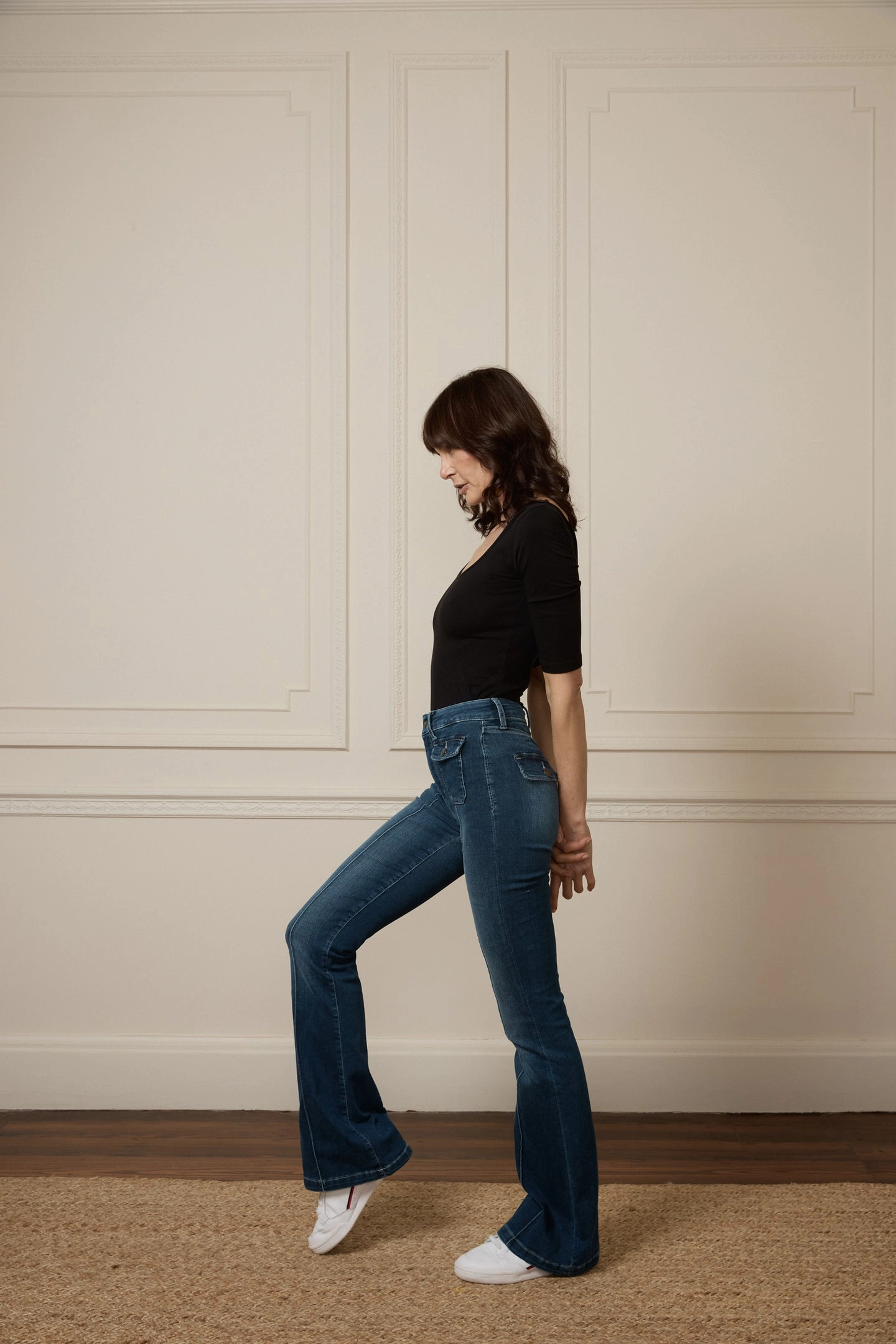 Travel Ease Modern Vibes Hope The High Top Patch Pocket Flare - Moody Blues