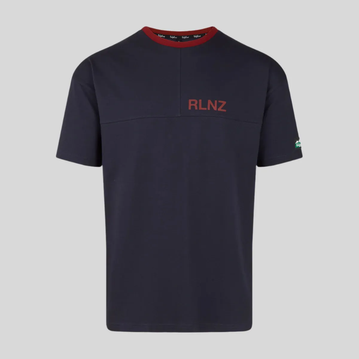 Hose Down T-Shirt Navy Contrast Stitch Detailing ribbed texture