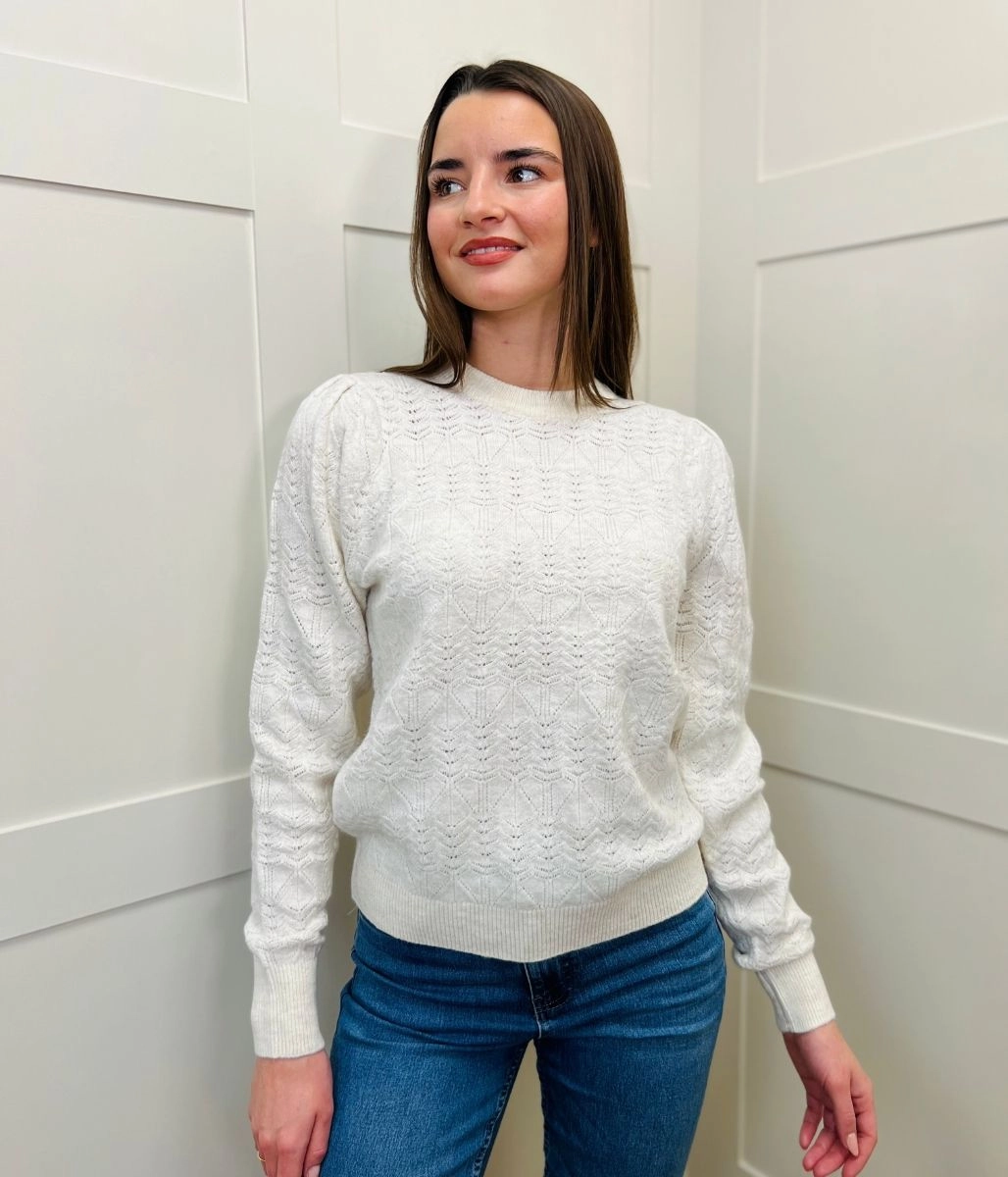 All-Day Wear Ivory Kristie Jumper