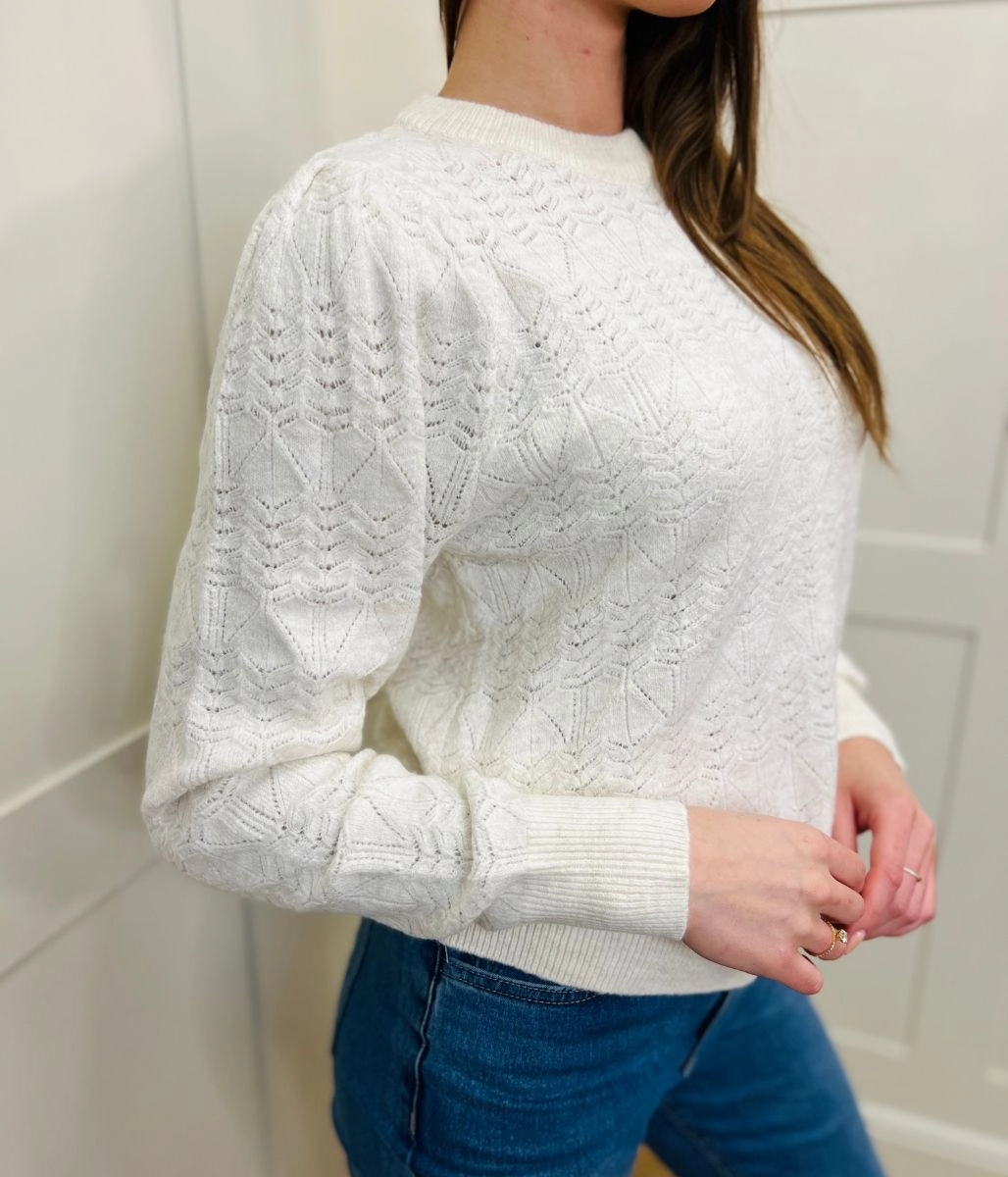 Ivory Kristie Jumper Snuggly Knit