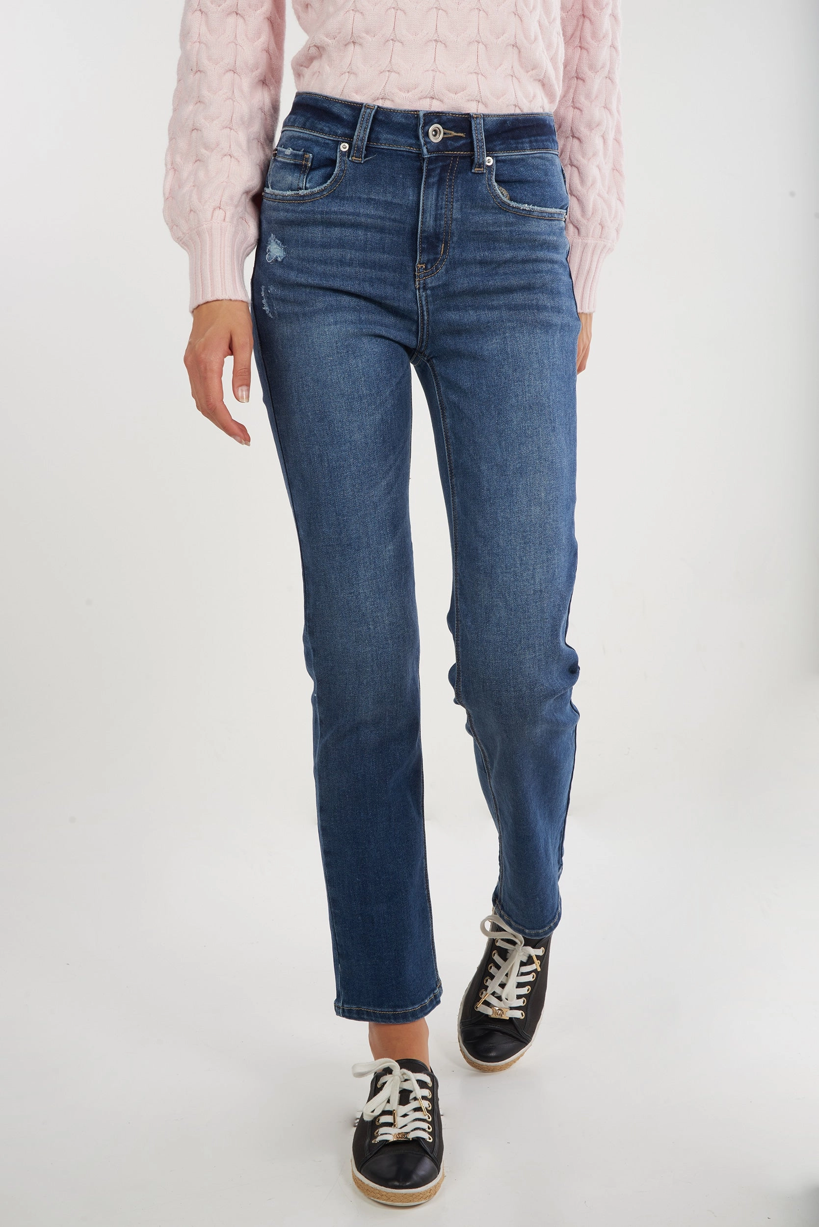 Everyday Shopping Day Quick Matchup Jeans jambe droite ?? effet d??chir?? - EP3581 - (E-C17)