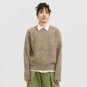 Jets Crew Neck Knit Natural Timeless Knitwear Elastic Fit