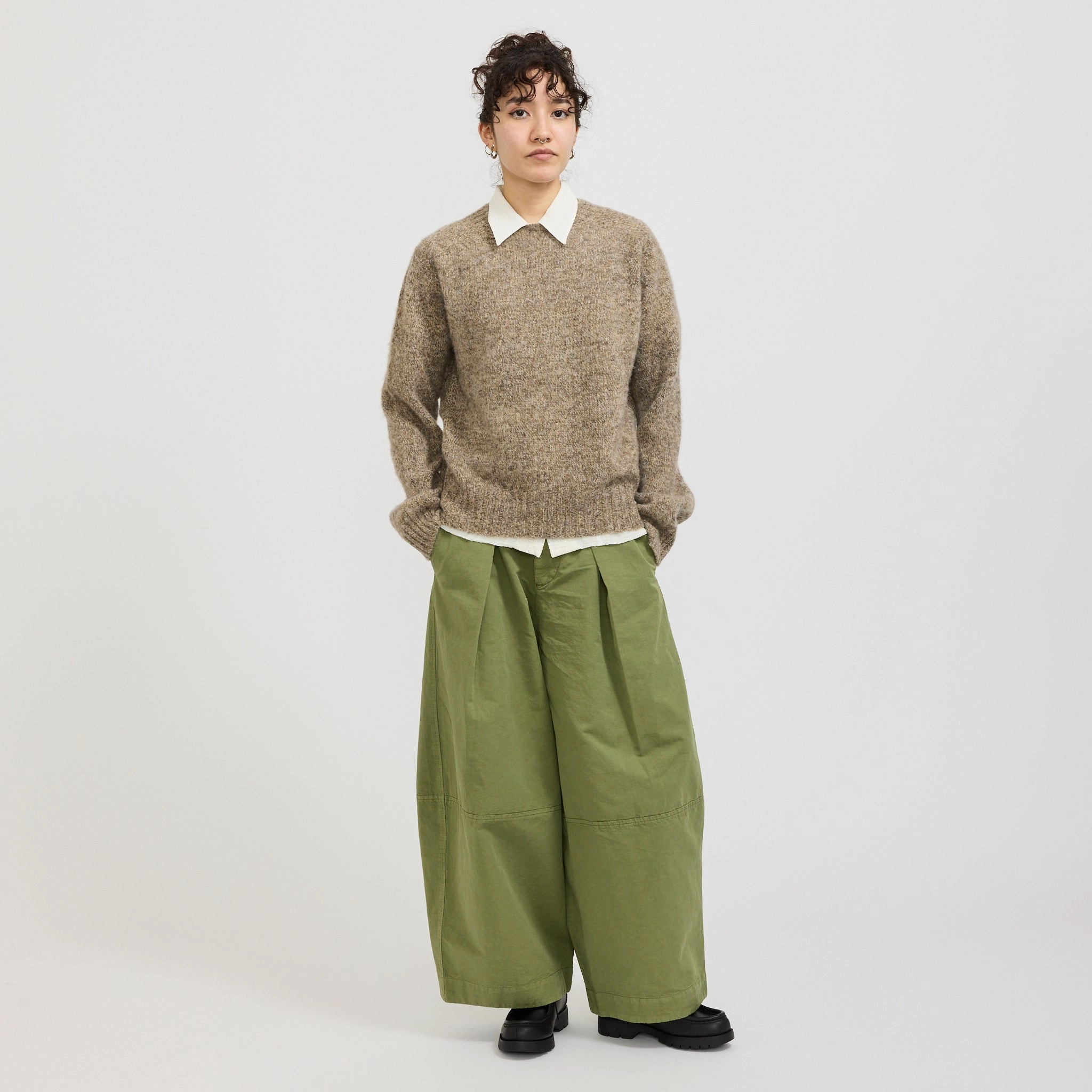 Jets Crew Neck Knit Natural soft fit