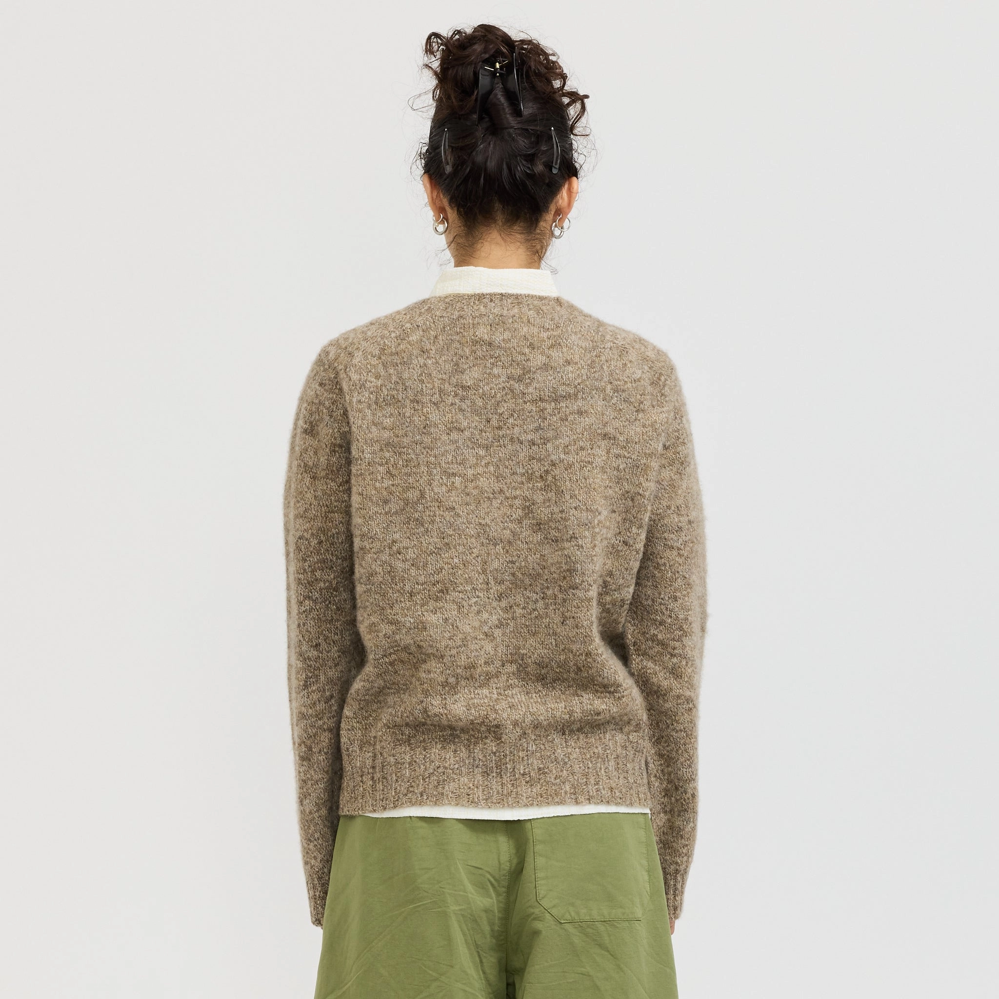 Breathable Layer Classic Comfort Jets Crew Neck Knit Natural