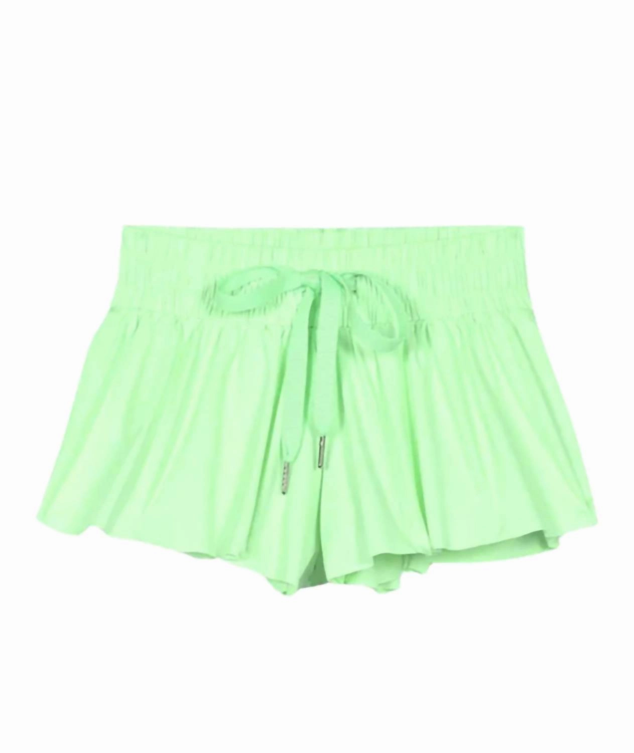 Summer Ready Junior's Farrah Shorts In Seafoam
