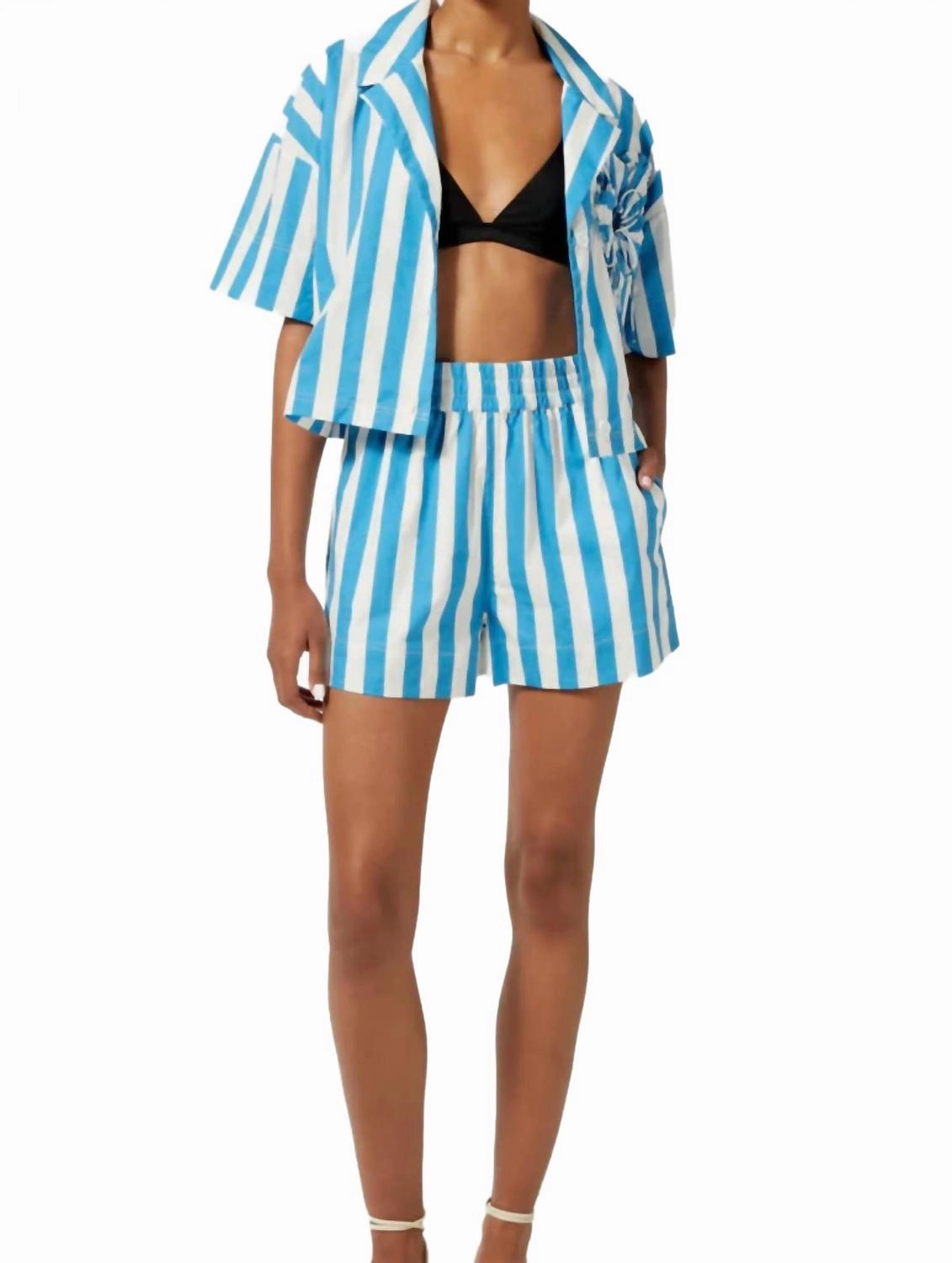 Sporty Style WrinkleFreeFabric Kina Short In Dorsey Stripe