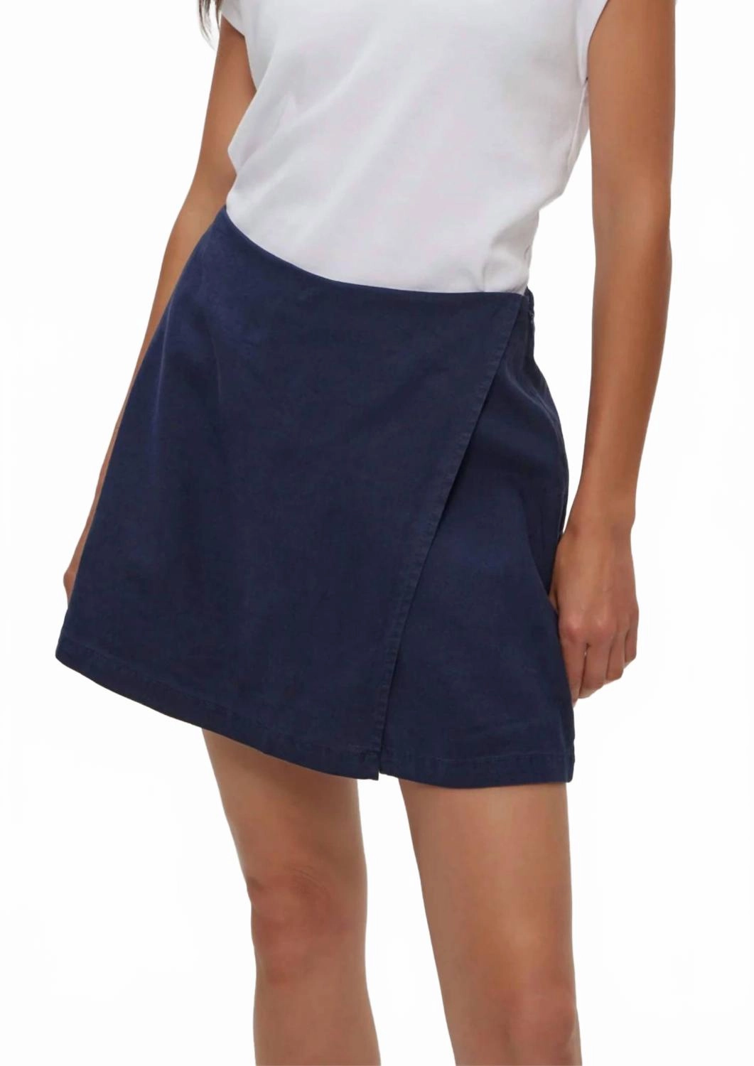 Klue Mini Skort In Nocturnal stripe design Double Needle Stitching