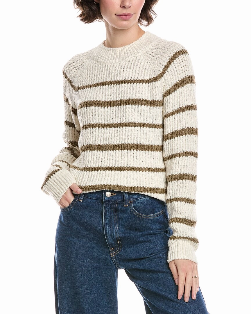 Vince Stripe Sweater Comfy Layering Odor Resistant Finish