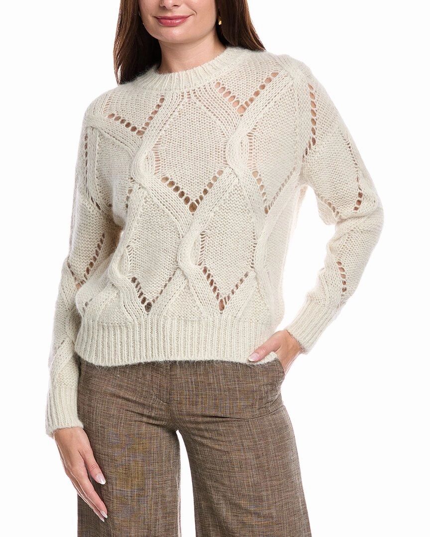 Cold Weather Wear Peserico Open Knit Cable Alpaca & Wool-Blend Sweater