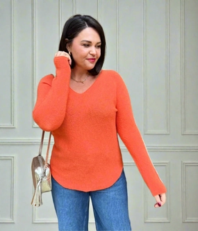 Orange Super Soft Ria Jumper Performance Flex
