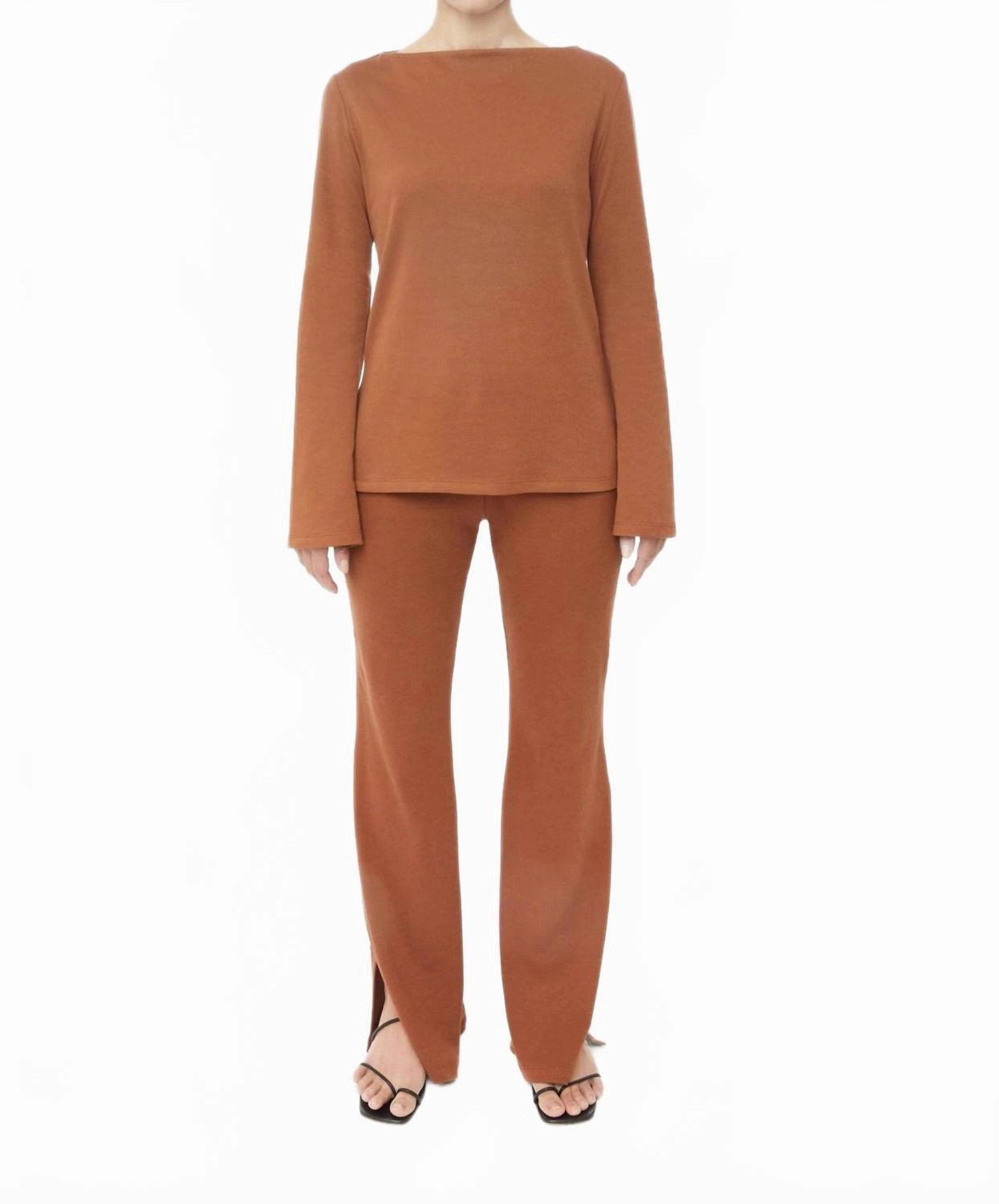 Knit Sweater In Brown Eco Certified Fabrications