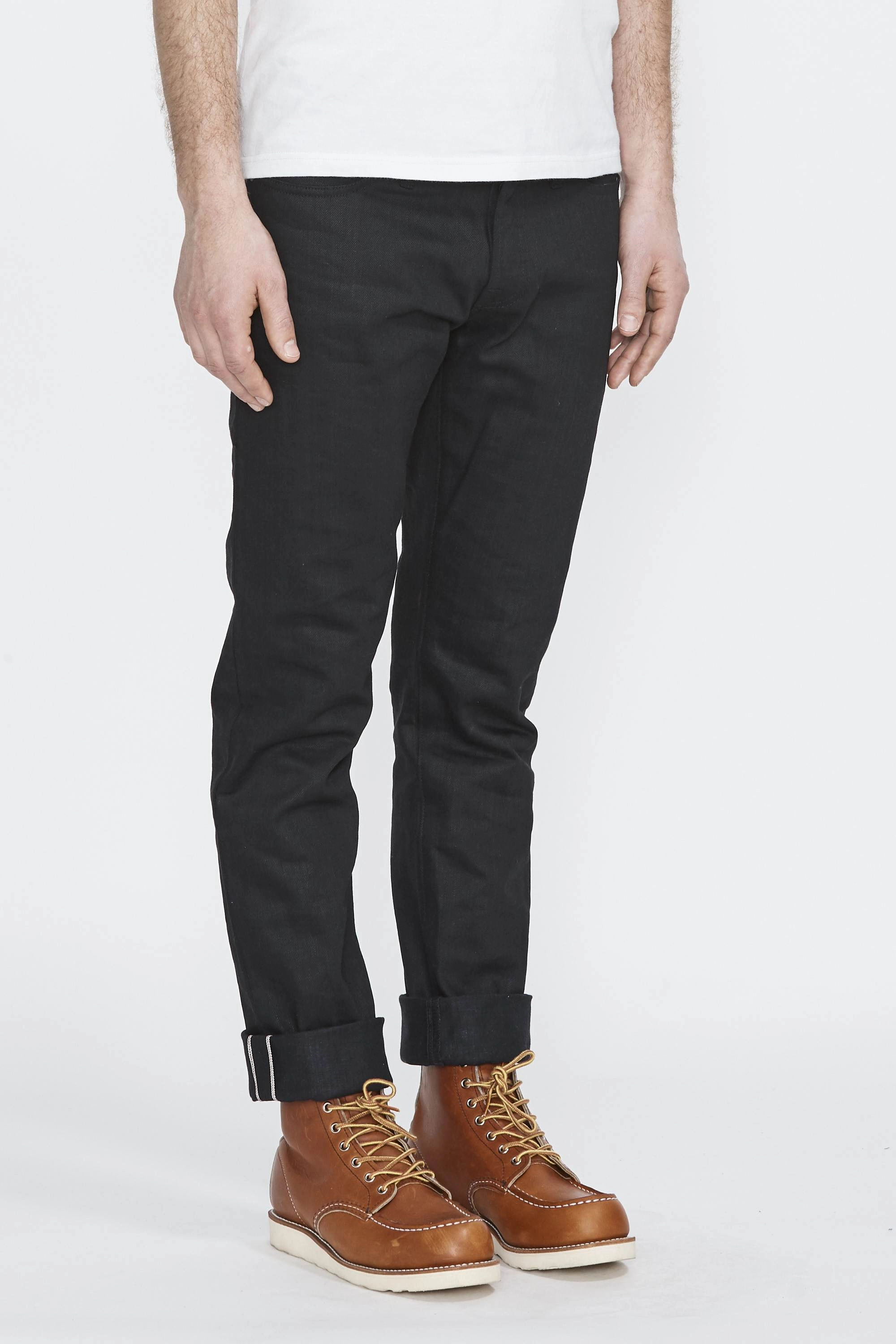 Ladbroke Grove Black/Black Selvedge Relaxed Style Neutral Evening Stroll Stretch Breathable