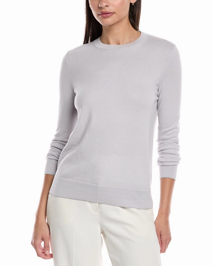 Lafayette 148 New York Lurex Tipping Cashmere-Blend Sweater Soft Texture Snuggly Pieces