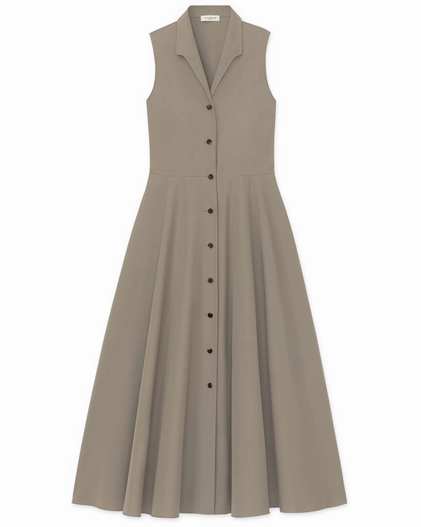 Lafayette 148 New York Sleeveless Gathered Waist Shir MultiPurposeUtility