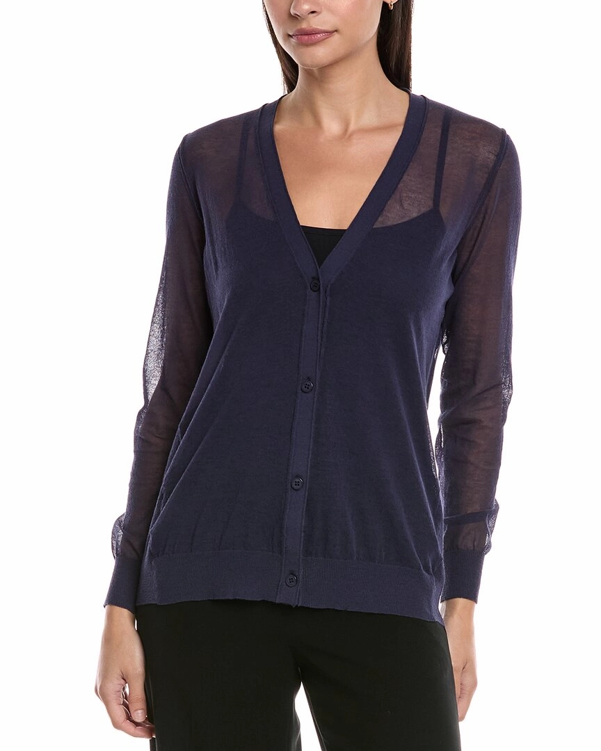 Everyday Style Lafayette 148 New York V-Neck Button Front Wool-Blend Cardigan