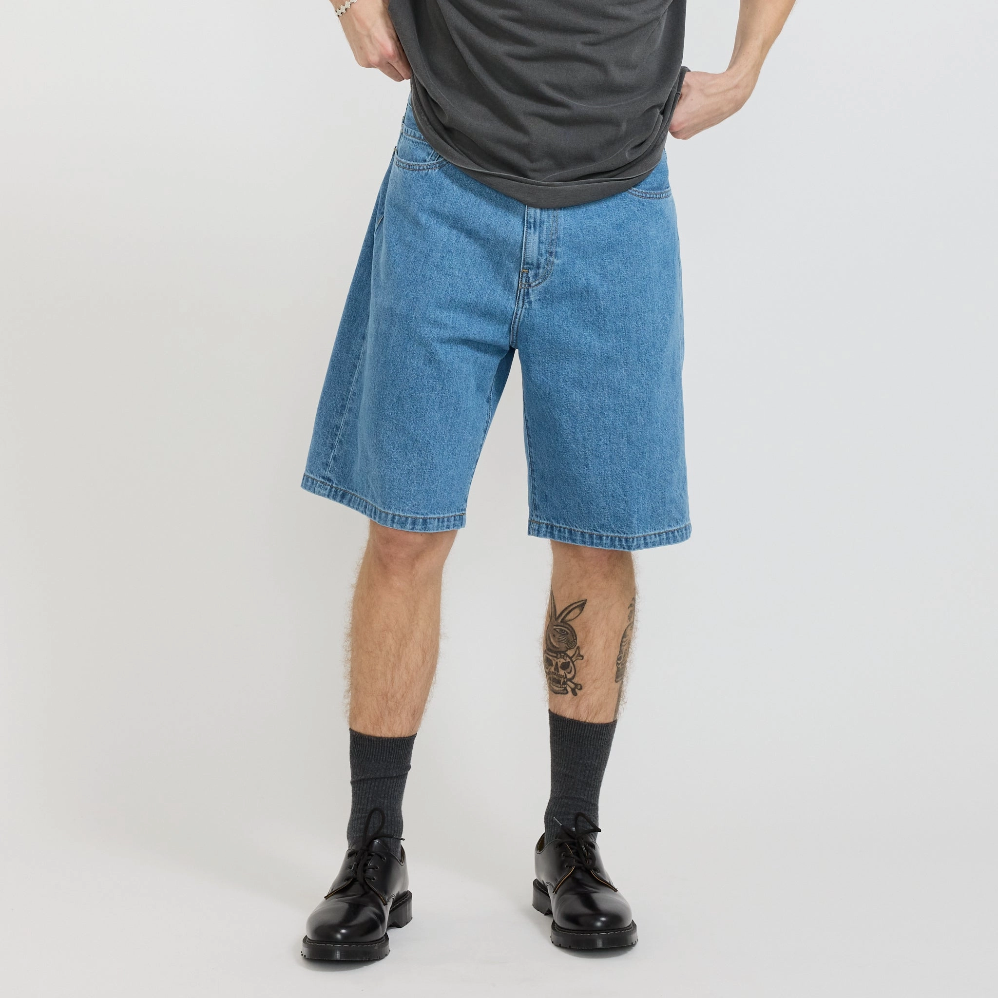 Flexible Design Landon Short Blue Heavy Stone Washed