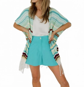 Women's Shorts In Blue fade - resistant Casual Style