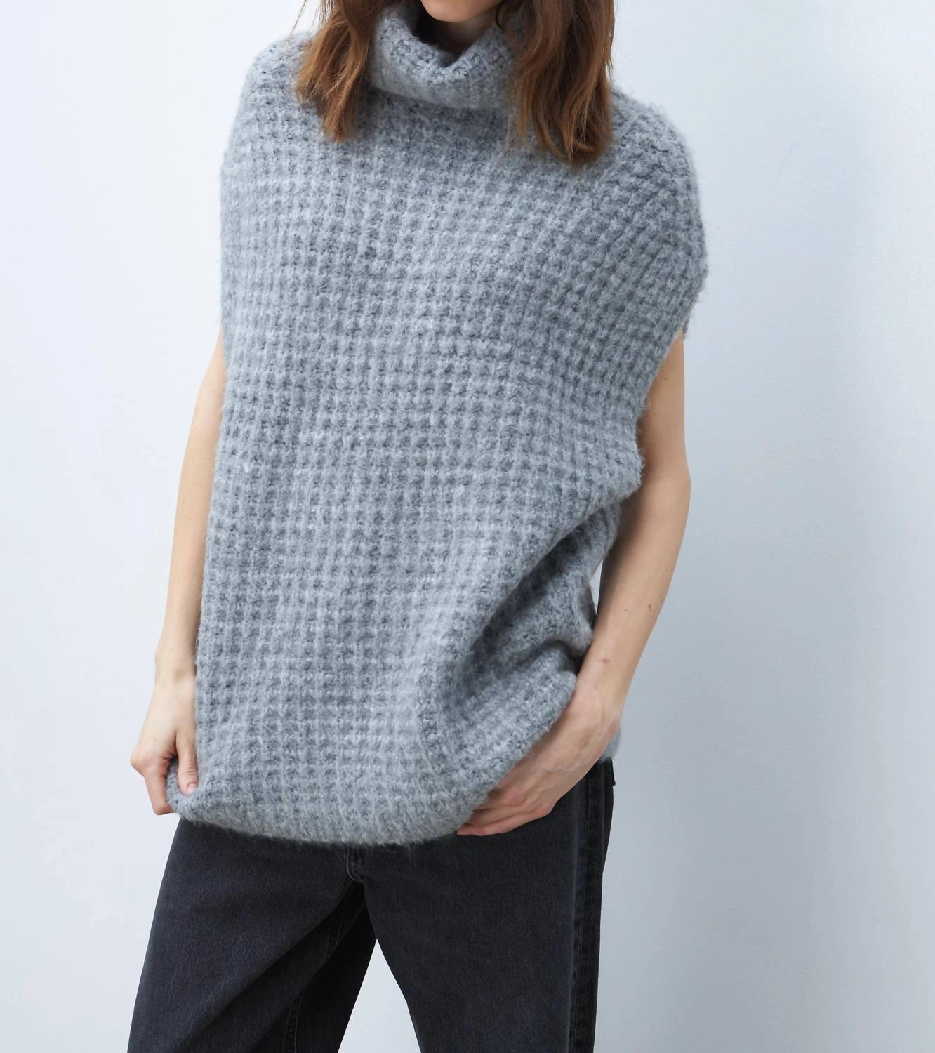 Solange Sweater In Grey Owl Classic Knit Design