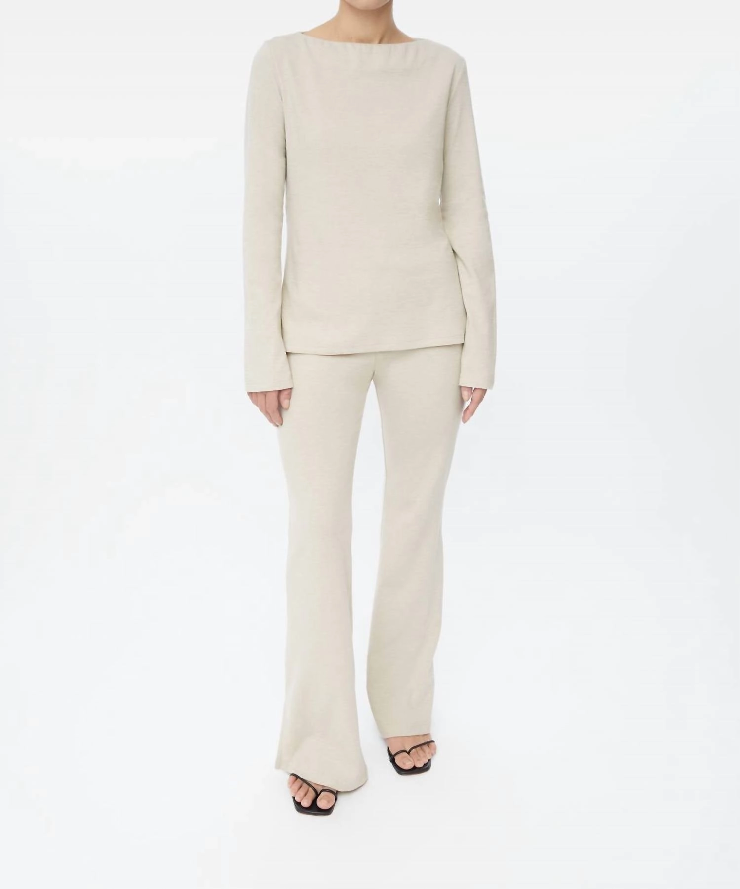 Breathable Design Knit Sweater In Oat