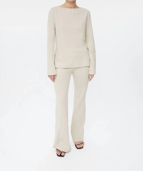 Knit Sweater In Oat Comfy Touch