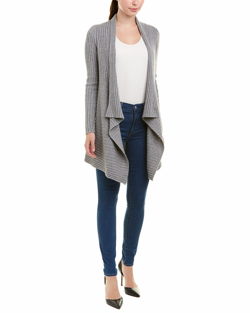 Cozy Essential Autumn Cashmere Ribbed Wool & Cashmere-Blend Cardigan
