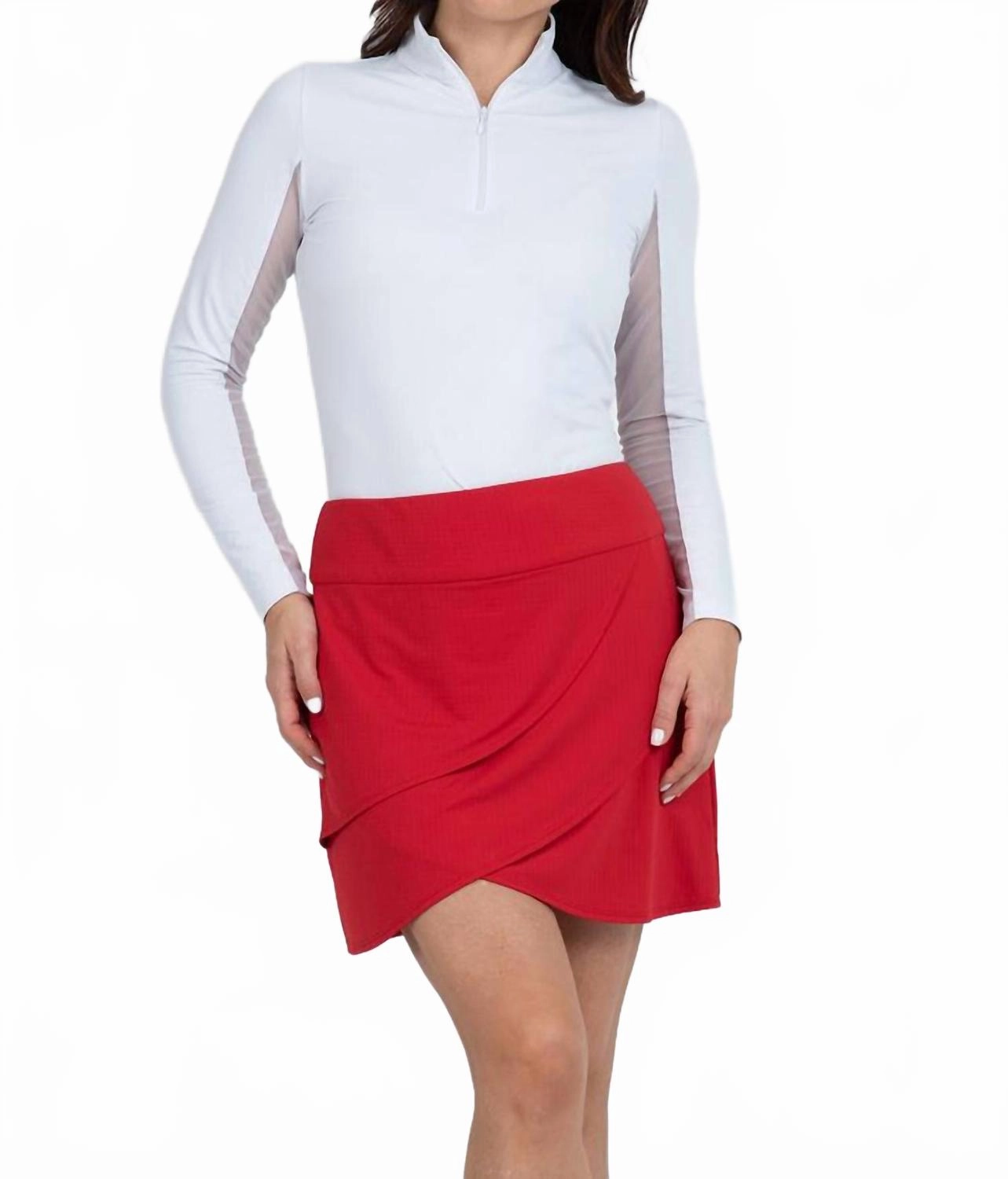 Moisture Wicking Material Layered Tulip Skort