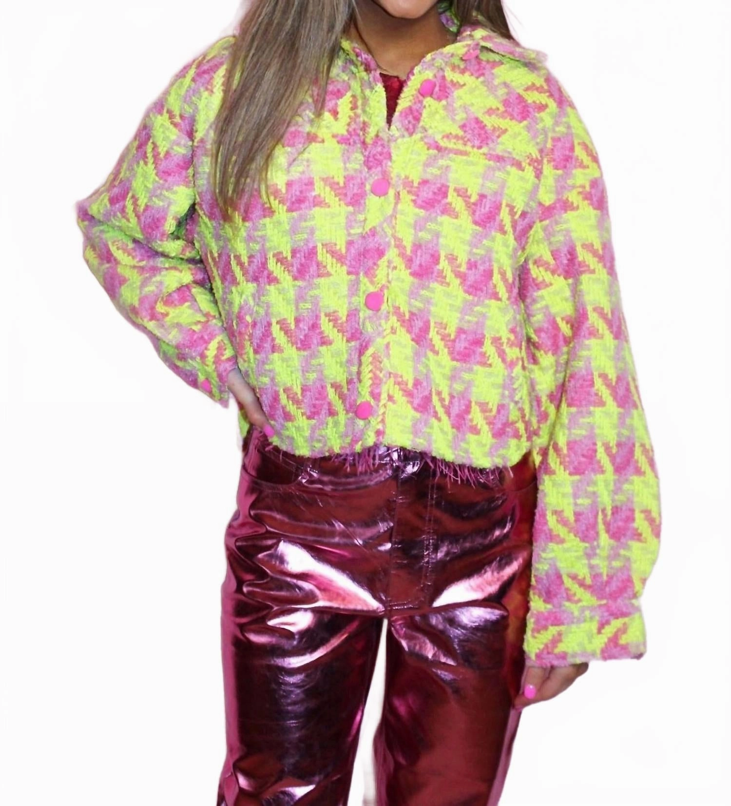 Bellas Beauty Cardigan In Yellow/pink Soft Warmth