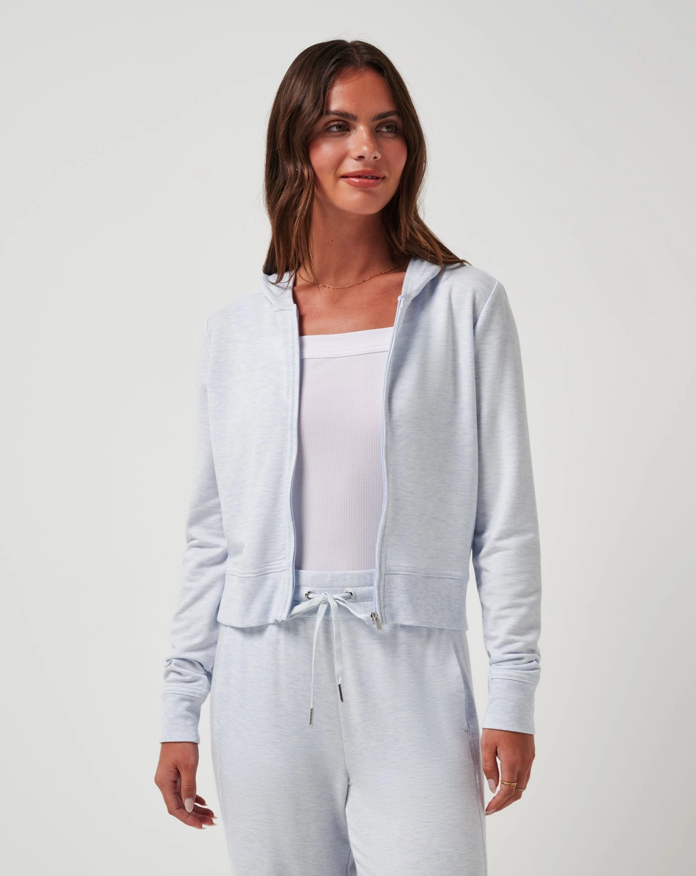 Cold Weather Must-Have Light Stretch Fit Cloud Terry Zip Hoodie