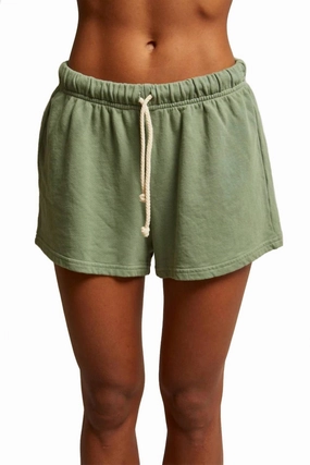 Style Basic Gloves Layla Terry Shorts In Aloe