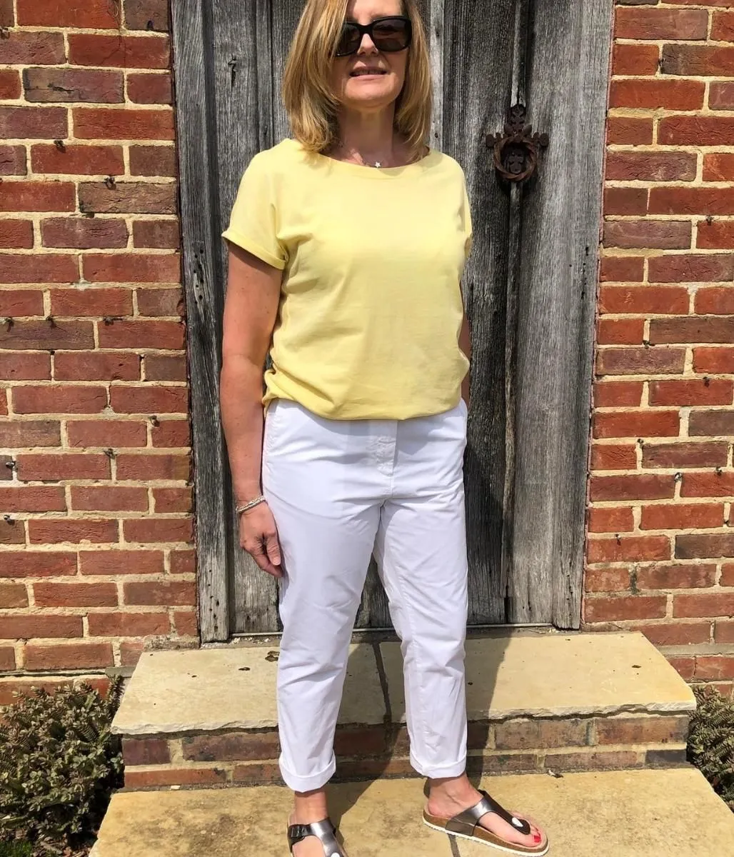 AntiStaticFinish Wrinkle Resistant Treatment Lemon Longline Top